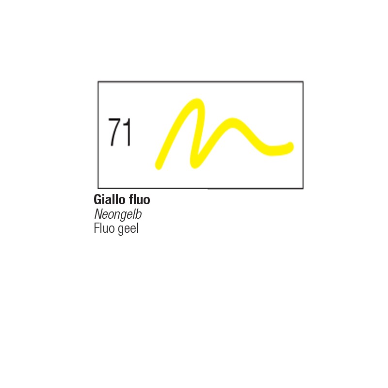 71 - Pebeo 7A Pennarello Tessuti Chiari Giallo Fluo punta a pennello 1mm