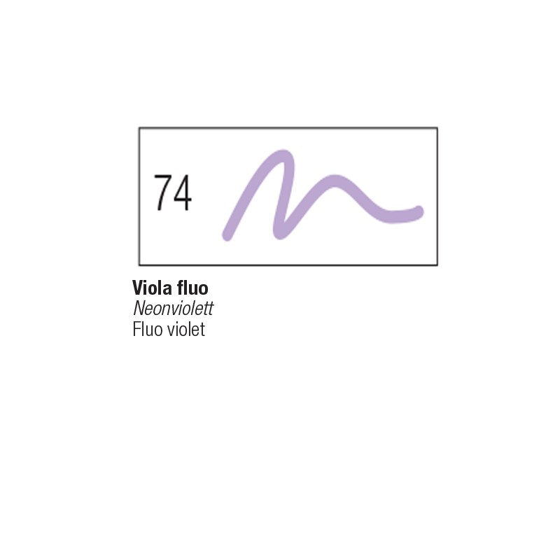 74 - Pebeo 7A Pennarello Tessuti Chiari Viola Fluo punta a pennello 1mm