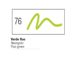 76 - Pebeo 7A Pennarello Tessuti Chiari Verde Fluo punta a pennello 1mm