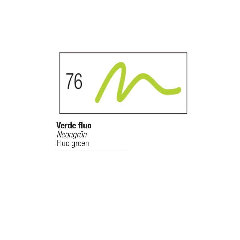 76 - Pebeo 7A Pennarello Tessuti Chiari Verde Fluo punta a pennello 1mm