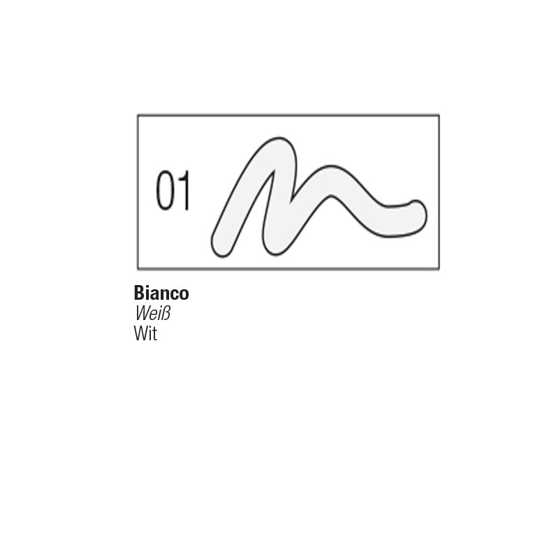 01 - Pebeo 7A Pennarello Opaco Bianco punta tonda 4mm