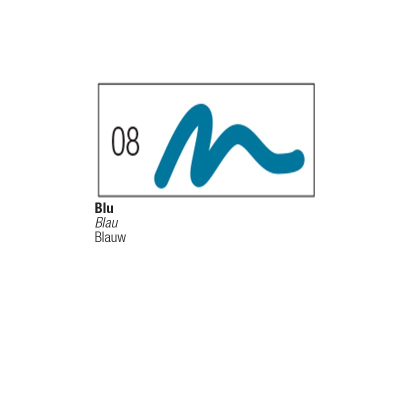 08 - Pebeo 7A Pennarello Opaco Blu punta tonda 4mm