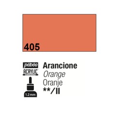 405 - Pebeo Acrylic Marker Arancione punta fine rotonda 1,2mm