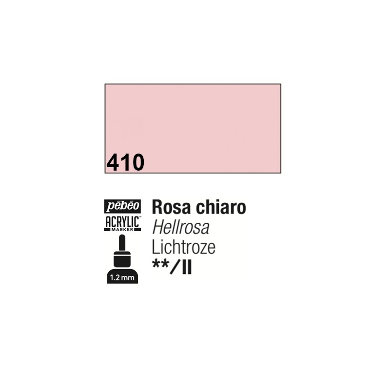 410 - Pebeo Acrylic Marker Rosa Chiaro punta fine rotonda 1,2mm