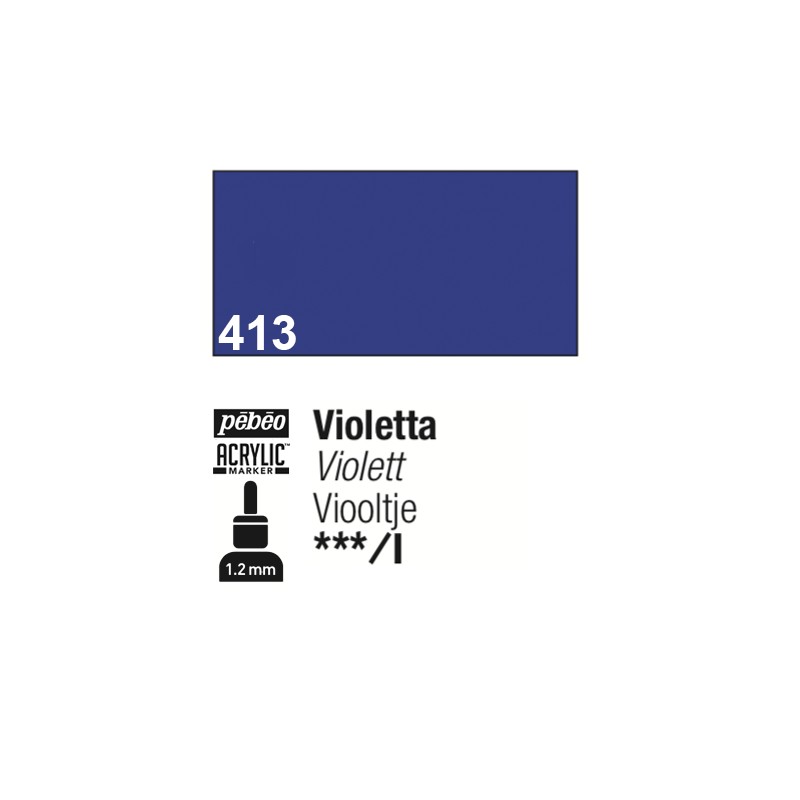 413 - Pebeo Acrylic Marker Violetta punta fine rotonda 1,2mm