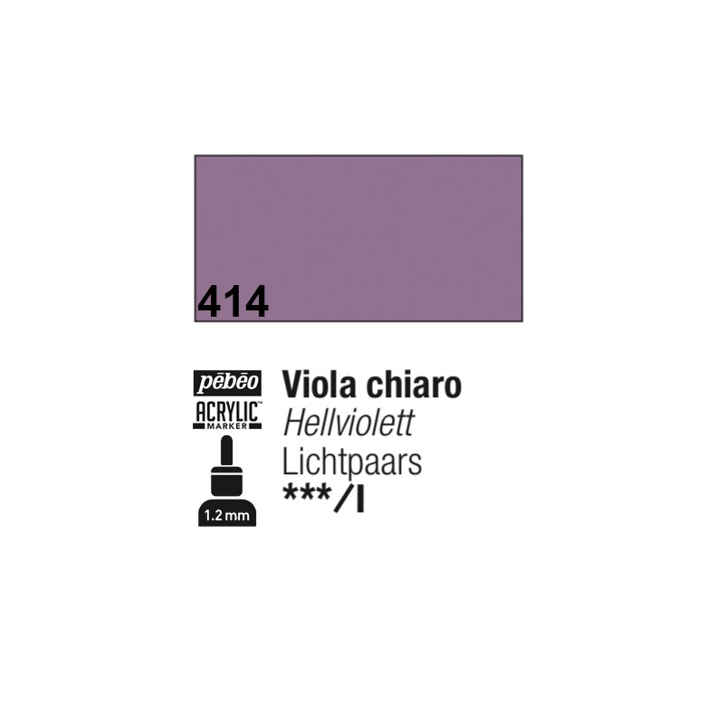 414 - Pebeo Acrylic Marker Viola Chiaro punta fine rotonda 1,2mm