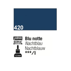 420 - Pebeo Acrylic Marker Blu Notte punta fine rotonda 1,2mm