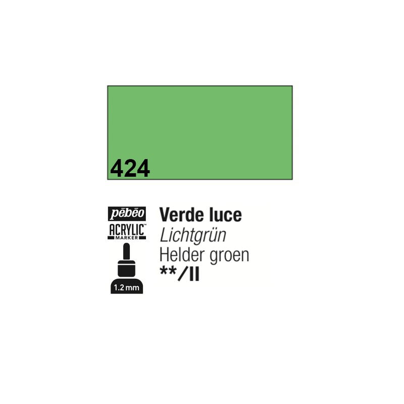 424 - Pebeo Acrylic Marker Verde Luce punta fine rotonda 1,2mm