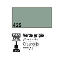 425 - Pebeo Acrylic Marker Verde Grigio punta fine rotonda 1,2mm