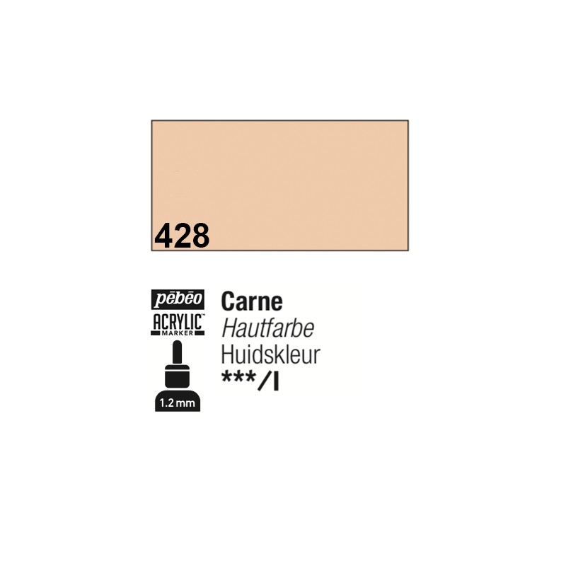 428 - Pebeo Acrylic Marker Beige Rosato punta fine rotonda 1,2mm