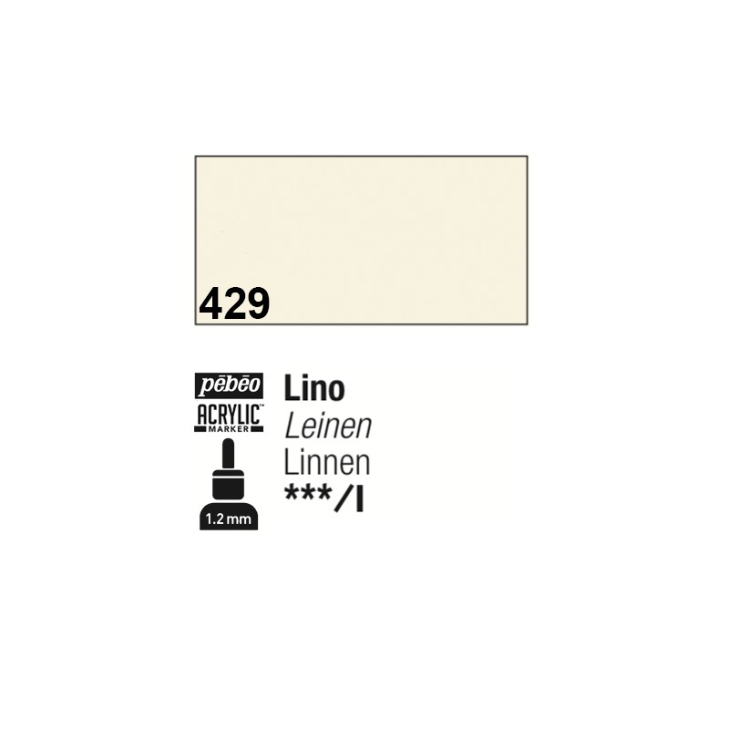 429 - Pebeo Acrylic Marker Lino punta fine rotonda 1,2mm