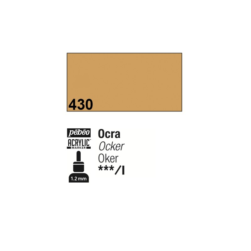 430 - Pebeo Acrylic Marker Ocra punta fine rotonda 1,2mm