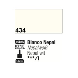 434 - Pebeo Acrylic Marker Bianco Nepal punta fine rotonda 1,2mm