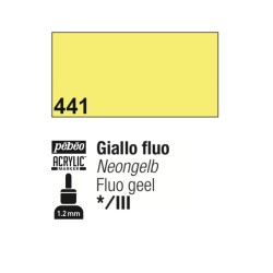 441 - Pebeo Acrylic Marker Giallo Fluo punta fine rotonda 1,2mm