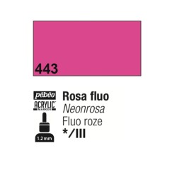 443 - Pebeo Acrylic Marker Rosa Fluo punta fine rotonda 1,2mm