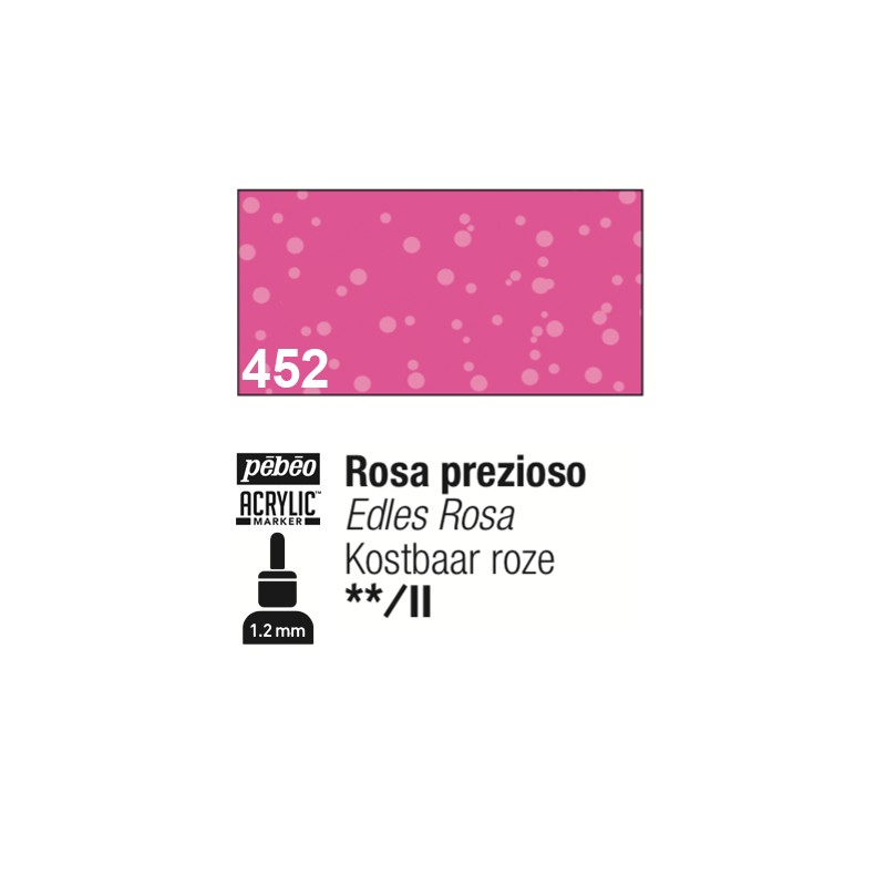 452 - Pebeo Acrylic Marker Rosa Prezioso punta fine rotonda 1,2mm
