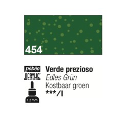 454 - Pebeo Acrylic Marker Verde Prezioso punta fine rotonda 1,2mm