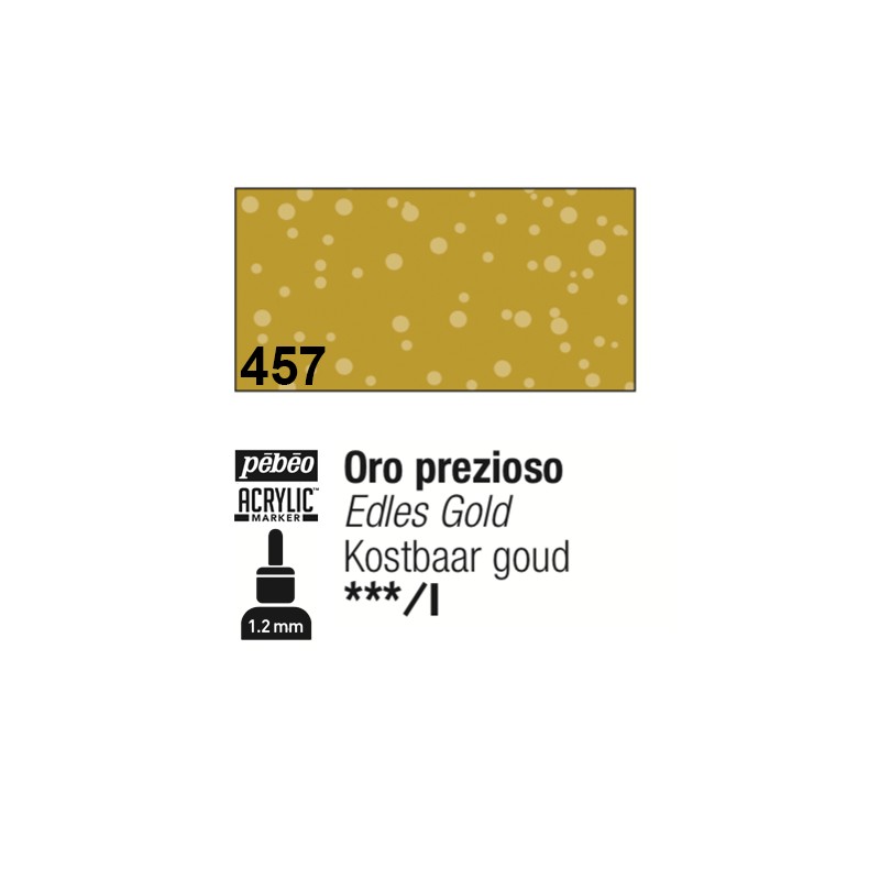 457 - Pebeo Acrylic Marker Oro Prezioso punta fine rotonda 1,2mm