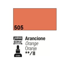 505 - Pebeo Acrylic Marker Arancione punta media rotonda 4mm