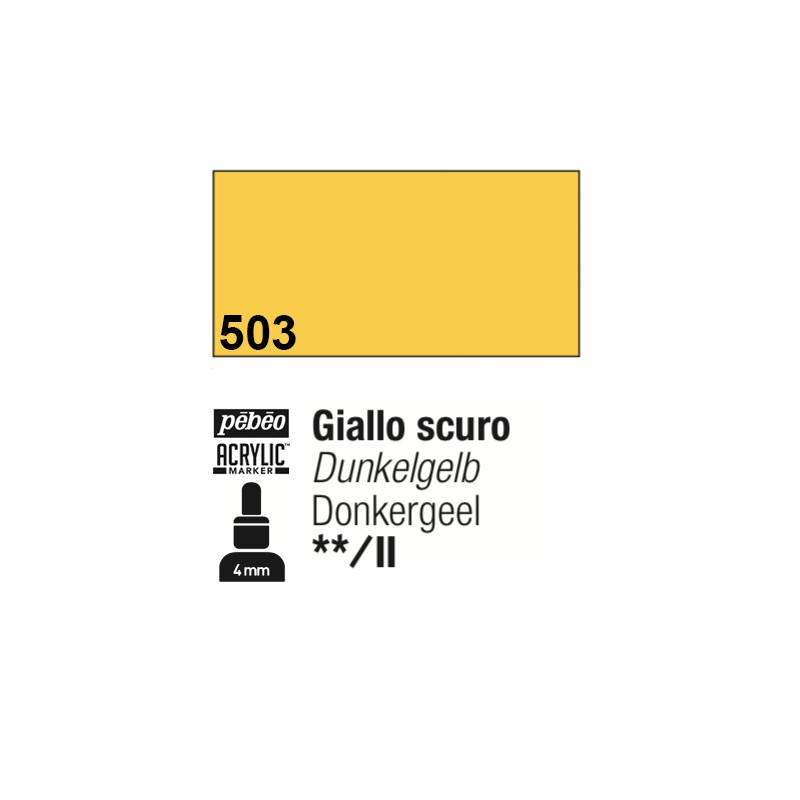 503 - Pebeo Acrylic Marker Giallo Scuro punta media rotonda 4mm