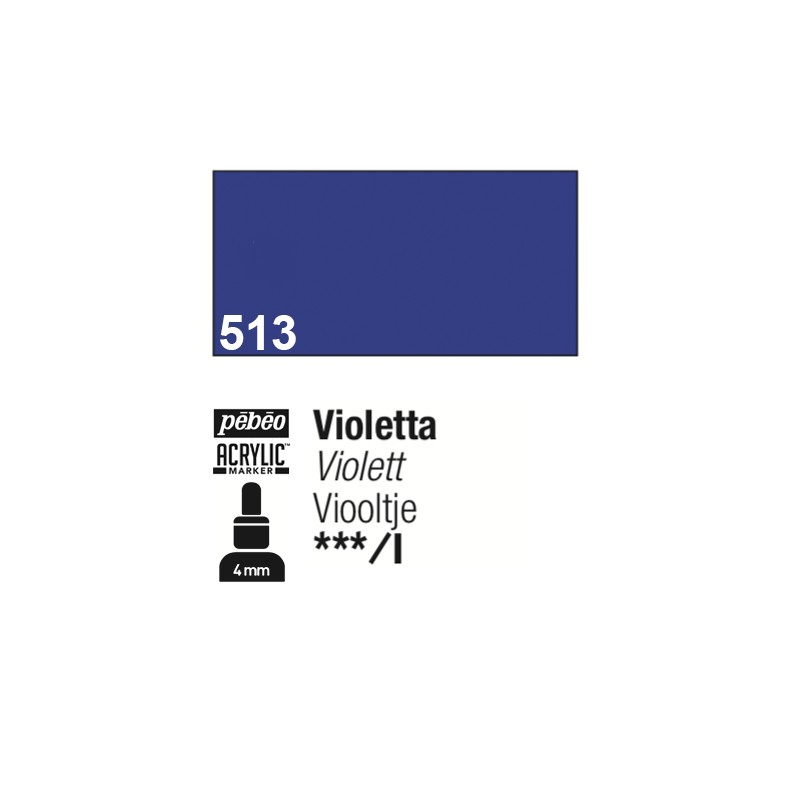 513 - Pebeo Acrylic Marker Violetta punta media rotonda 4mm