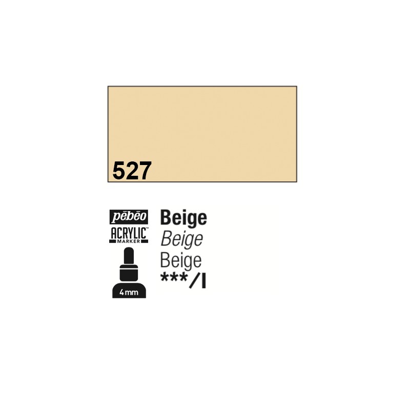 527 - Pebeo Acrylic Marker Beige punta media rotonda 4mm