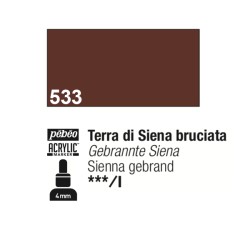 533 - Pebeo Acrylic Marker Terra Di Siena Bruciata punta media rotonda 4mm