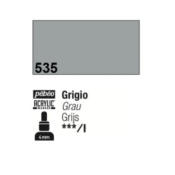 535 - Pebeo Acrylic Marker Grigio punta media rotonda 4mm