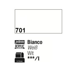 701 - Pebeo Acrylic Marker Bianco punta 3 in 1, 5-15mm