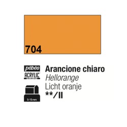 704 - Pebeo Acrylic Marker Arancione Chiaro punta 3 in 1, 5-15mm