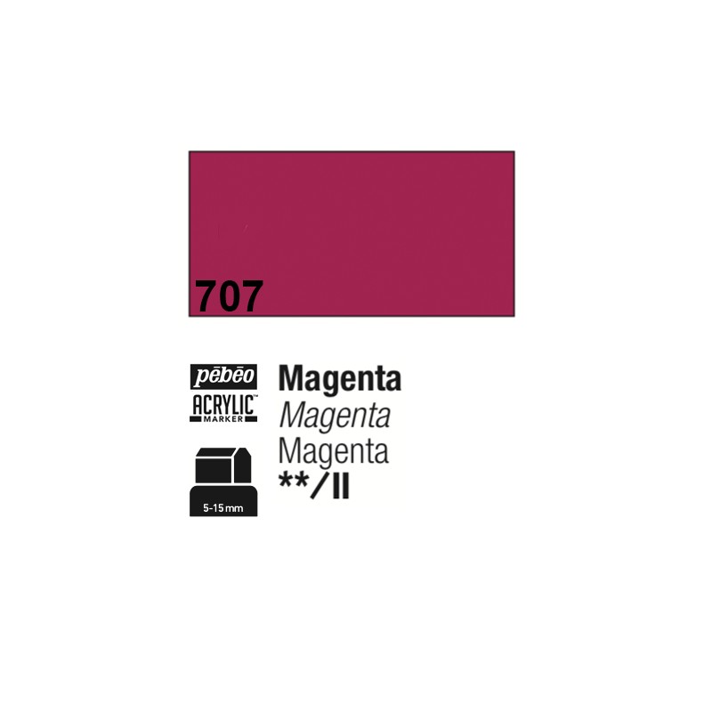 707 - Pebeo Acrylic Marker Magenta punta 3 in 1, 5-15mm