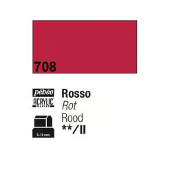 708 - Pebeo Acrylic Marker Rosso punta 3 in 1, 5-15mm
