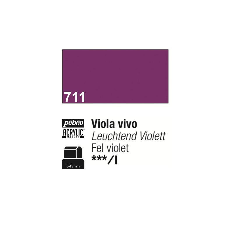 711 - Pebeo Acrylic Marker Viola Vivo punta 3 in 1, 5-15mm