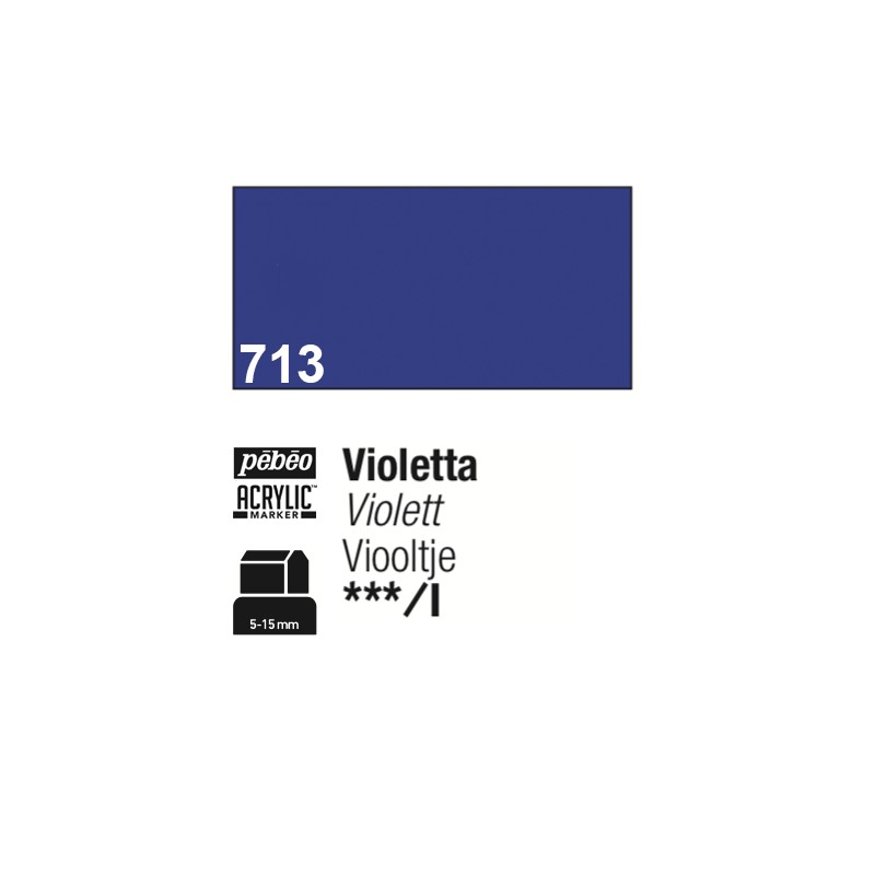 713 - Pebeo Acrylic Marker Violetta punta 3 in 1, 5-15mm