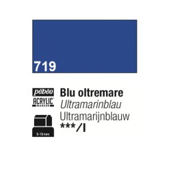 719 - Pebeo Acrylic Marker Blu Oltremare punta 3 in 1, 5-15mm