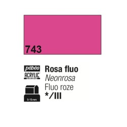 743 - Pebeo Acrylic Marker Rosa Fluo punta 3 in 1, 5-15mm
